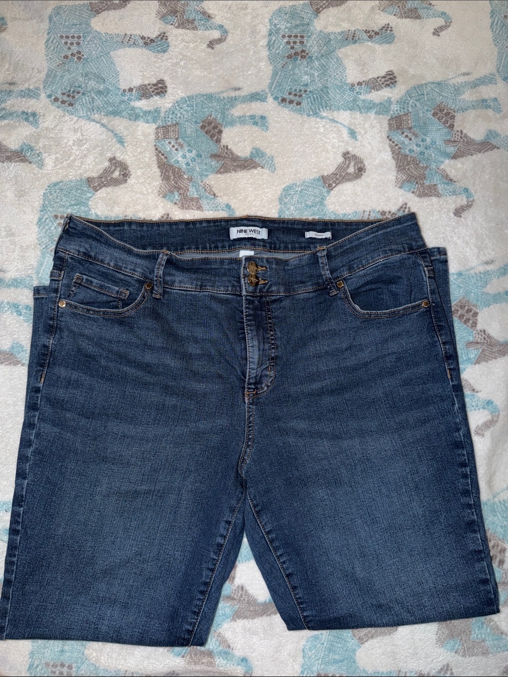 Nine West Women's Dark Wash High-Rise Jeans